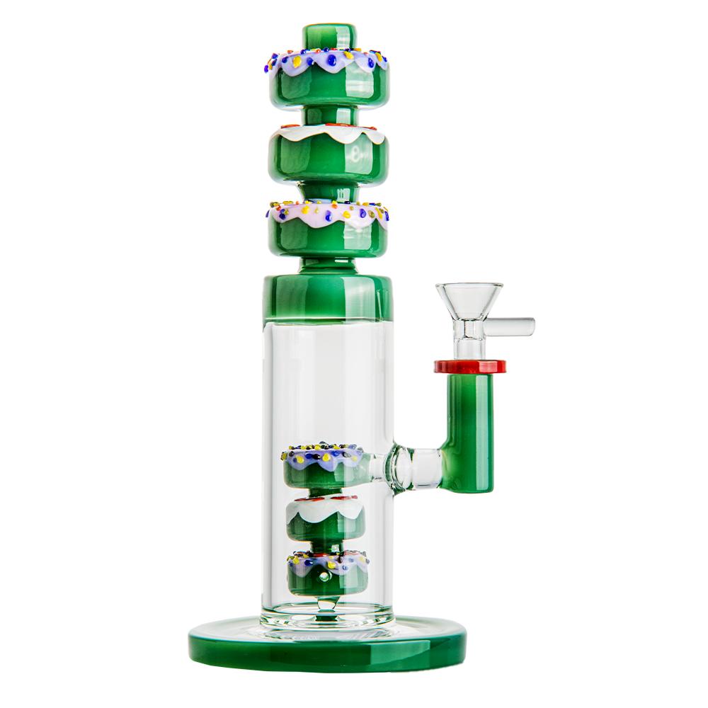 Heady Glass Donut Straight Tube Bong