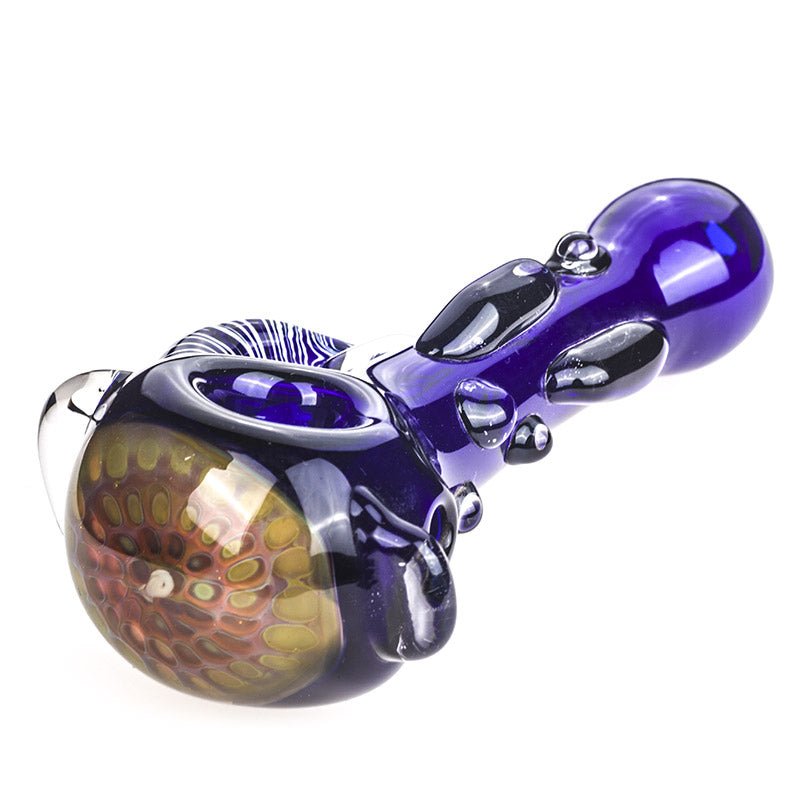 Fumed Honeycomb Glass Pipe with Horns - PuffingBird