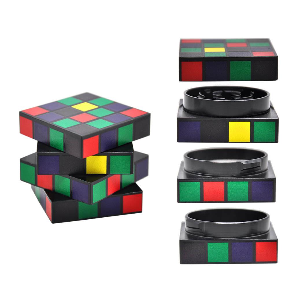 Rubix Cube Stealthy Novelty Herb Grinder 4 Layer 50 MM