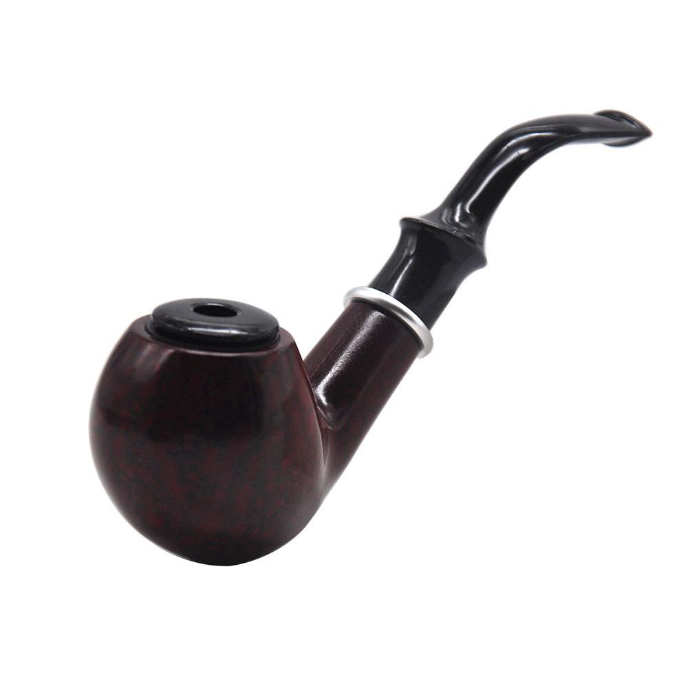 Tobacco Wooden Sherlock Pipe w/ Cover