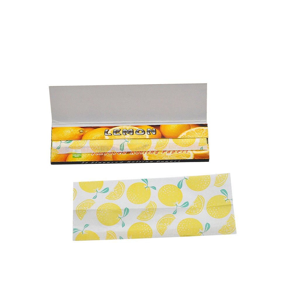 Hornet Kingsize Lemon Flavored Rolling Paper Box of 25 Booklets/800 sheets