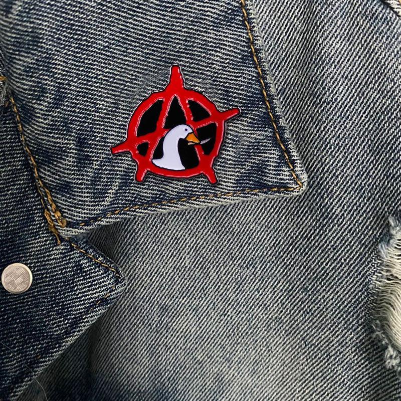 Knife Goose Enamel Pin