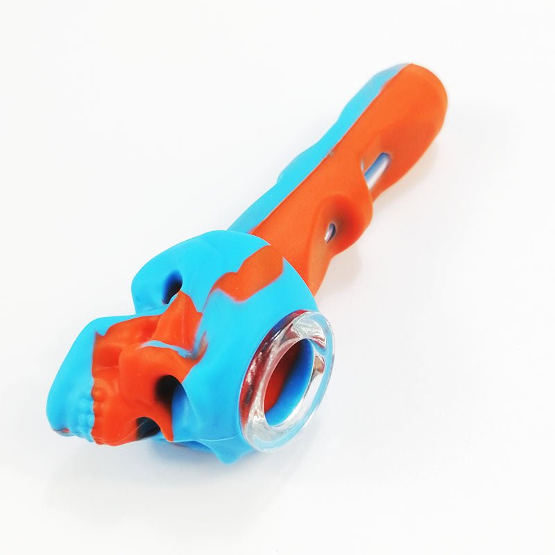 Skull Silicone Hand Pipe - PuffingBird
