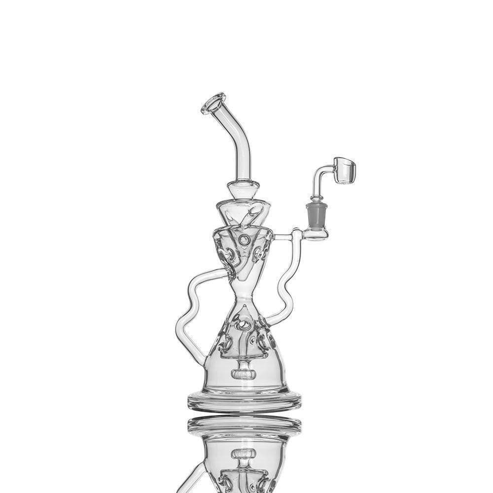 CCG Fab egg Recycler with showerhead perc fancy design 14.5mm joint 12 inch height