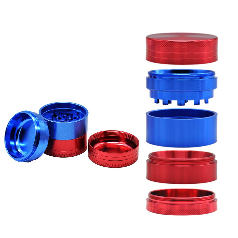 Mixed Color Design Aluminium Heavy Duty Herb Grinder With Storage 5 Layer 50MM (2 Color)