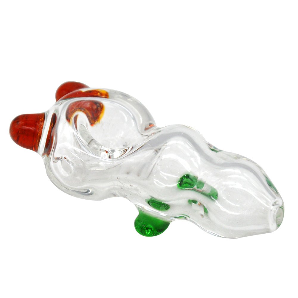 Clear Glass Pipe w/ Two Ears - PuffingBird