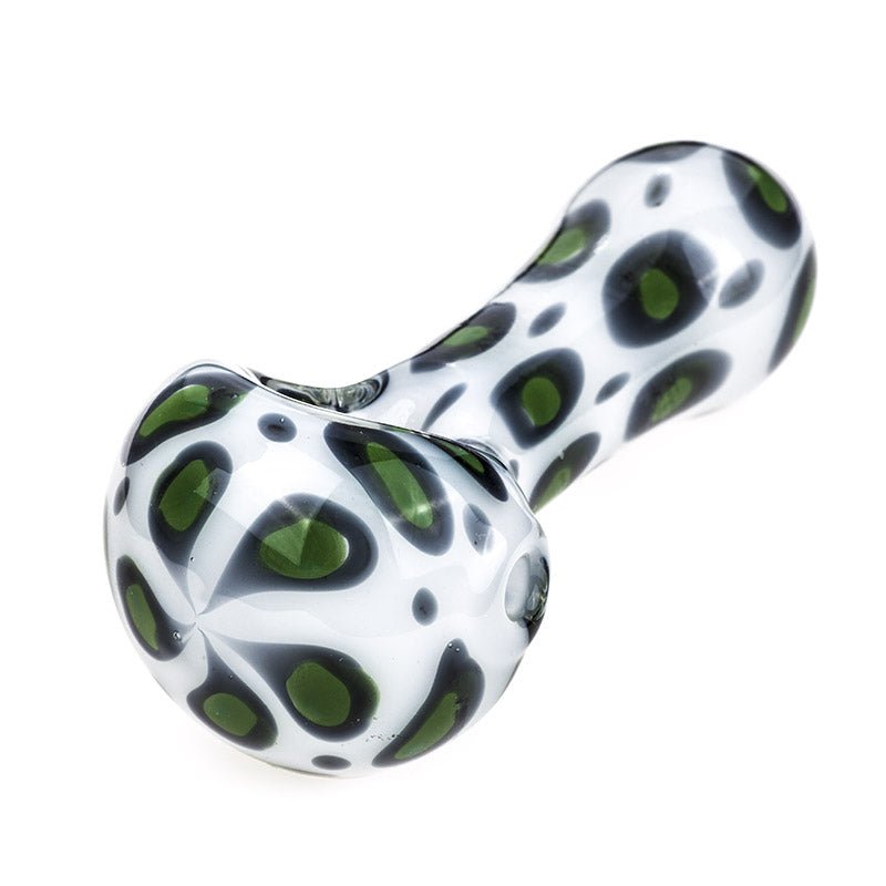Glass Spoon Pipe with Leopard Print