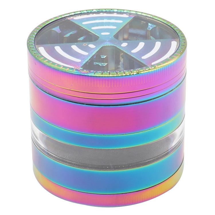 Rainbow Zinc Alloy Weed Grinder 4 Layer