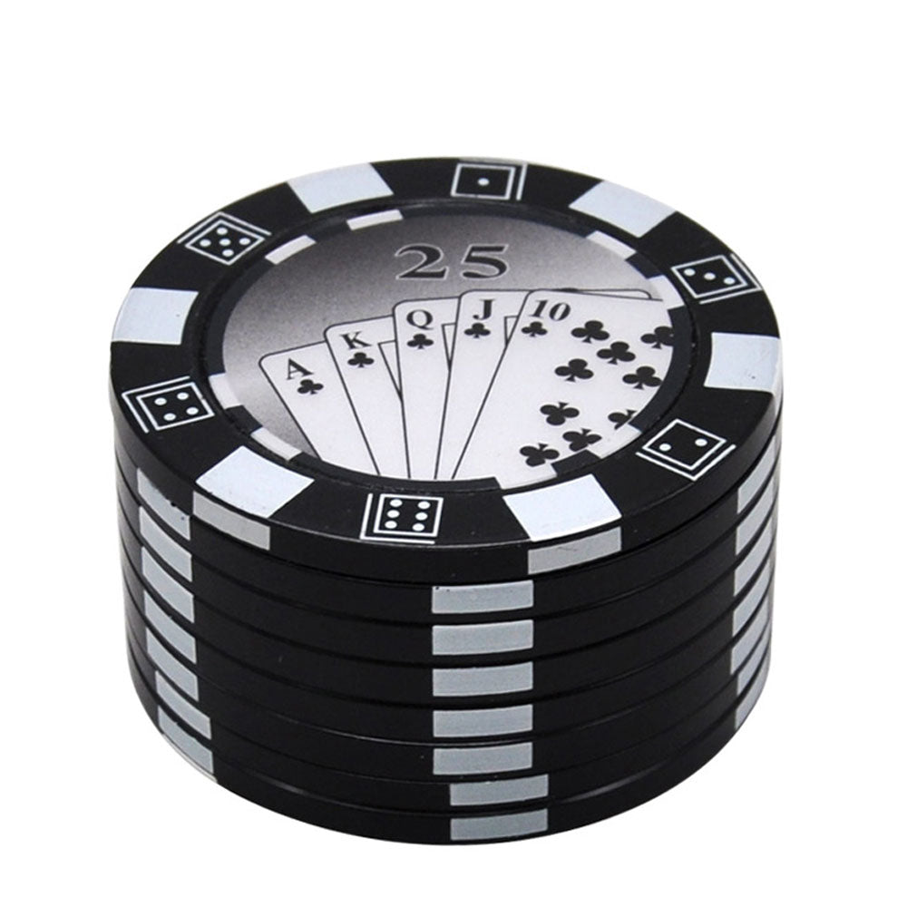 Gambling Chip Herb Grinder 3 Layer