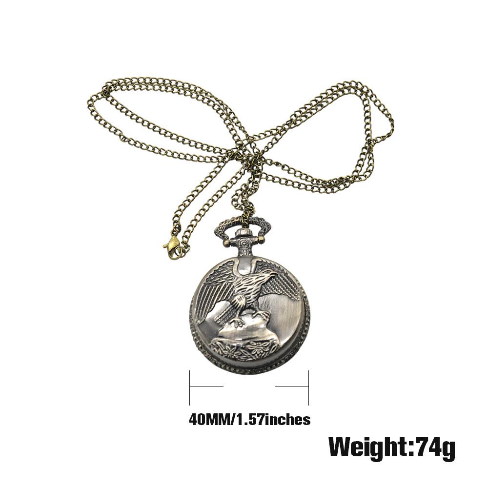 Necklace Hawk Pocket Watch Novelty Herb Grinder 3 Layer 45mm (2 Color)