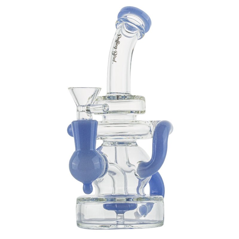 Recycler Showerhead Dab Rig and Heady Pattern Glass Pipe Set