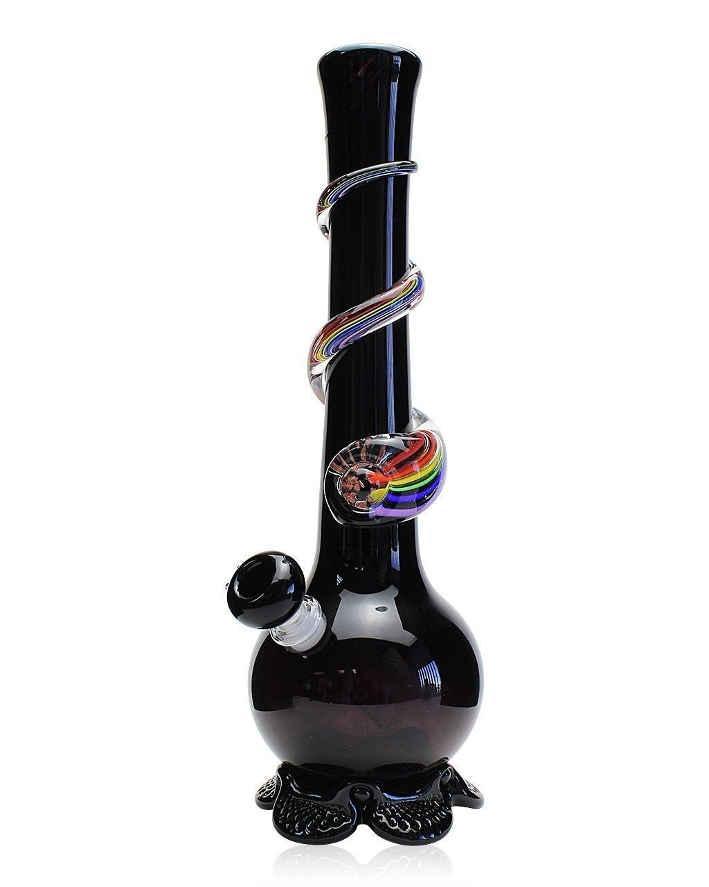Noble Glass Medium Rainbow Wrapped Soft Glass Bong