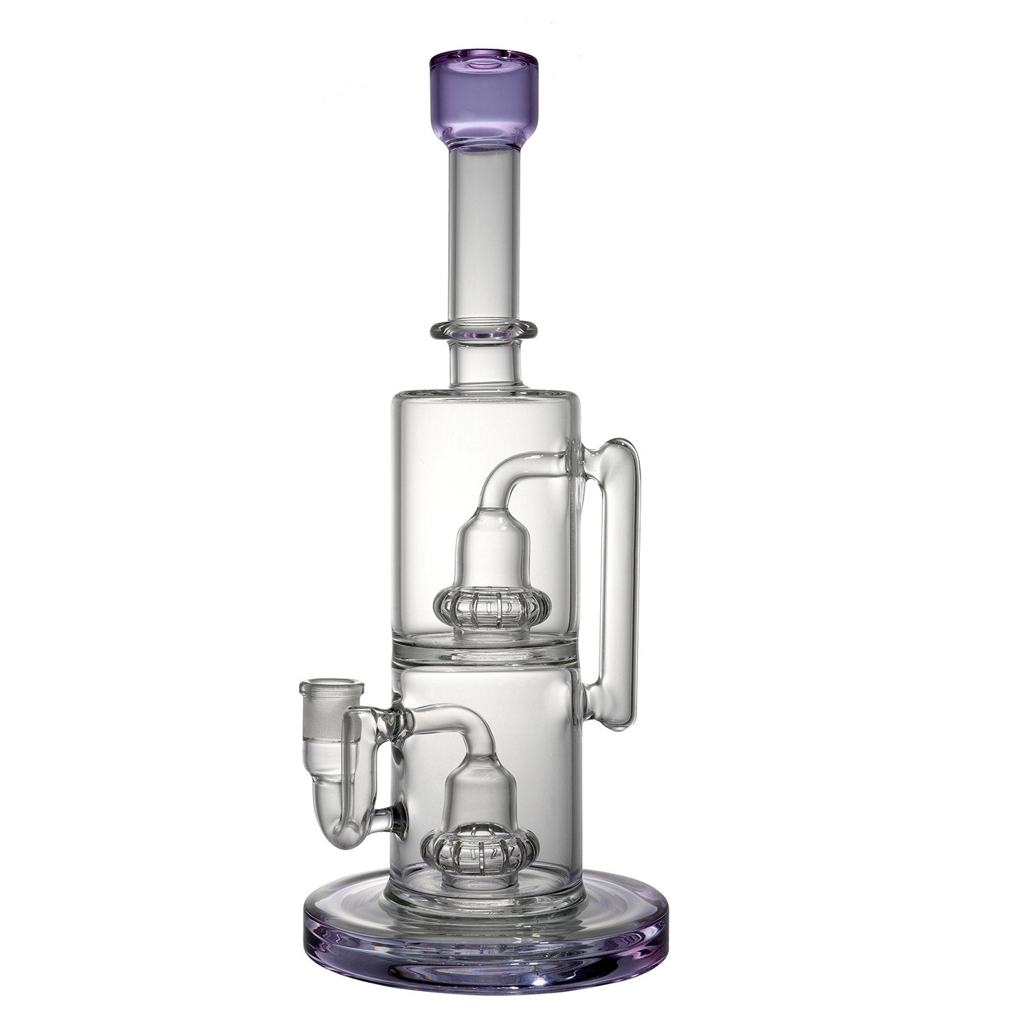 Double Birdcage Recycler Showerhead Perc Bong