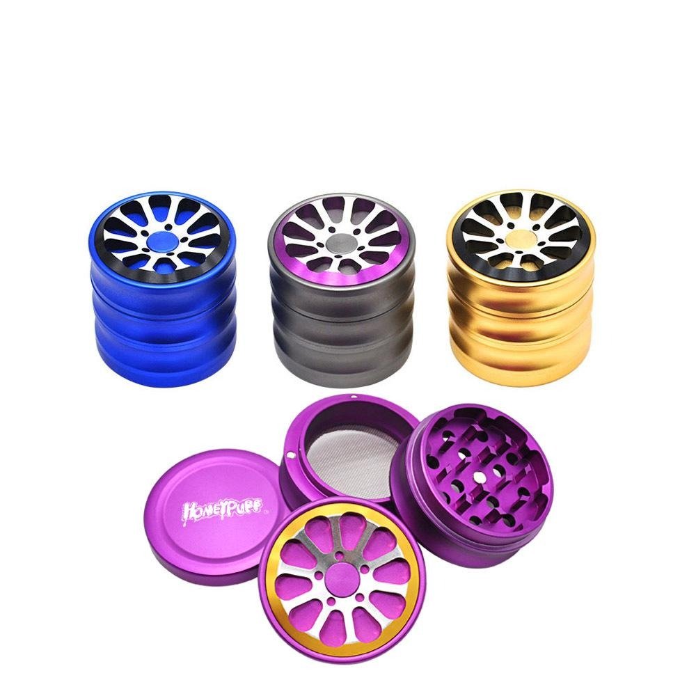 Wheel Aluminum Alloy Weed Grinder 4 Layer