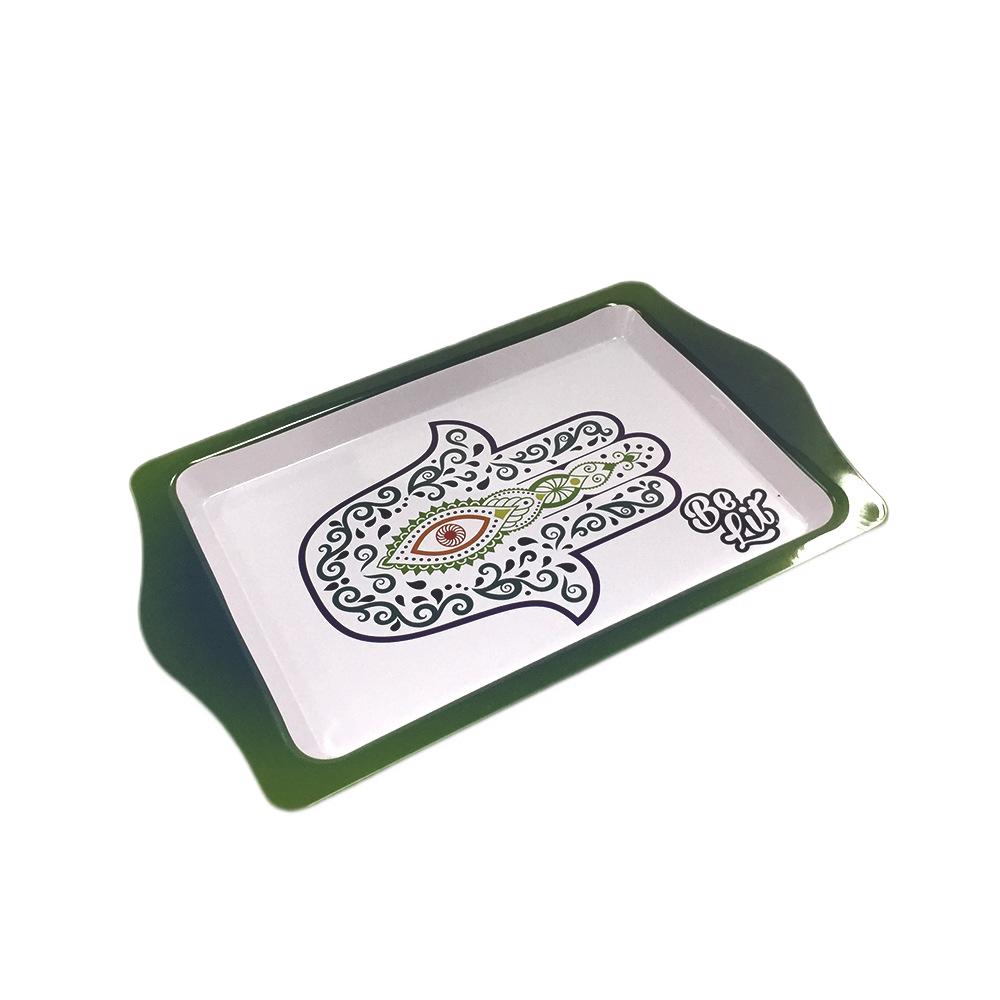 Green Tinplate Plate Rolling Tray
