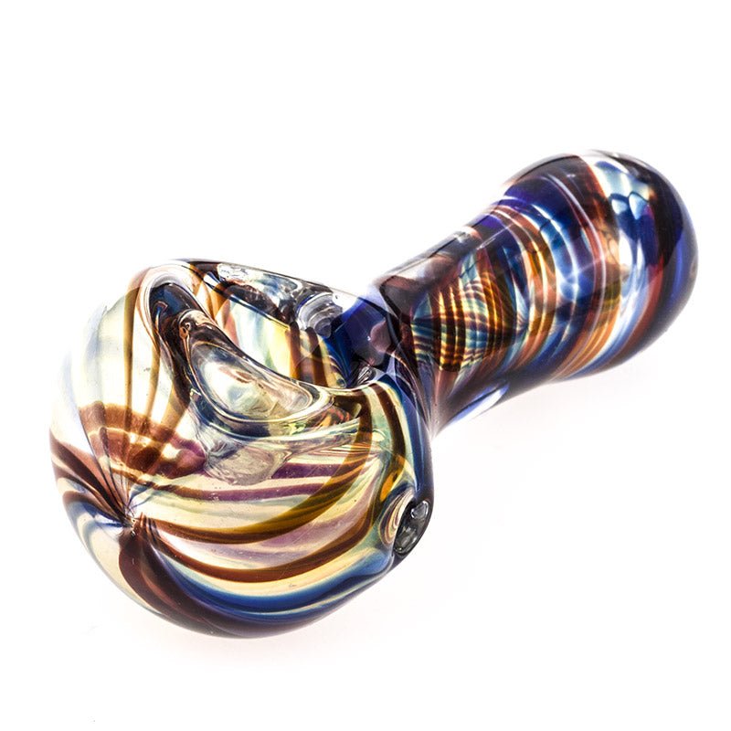 Handmade Swirl Fumed Glass Pipe