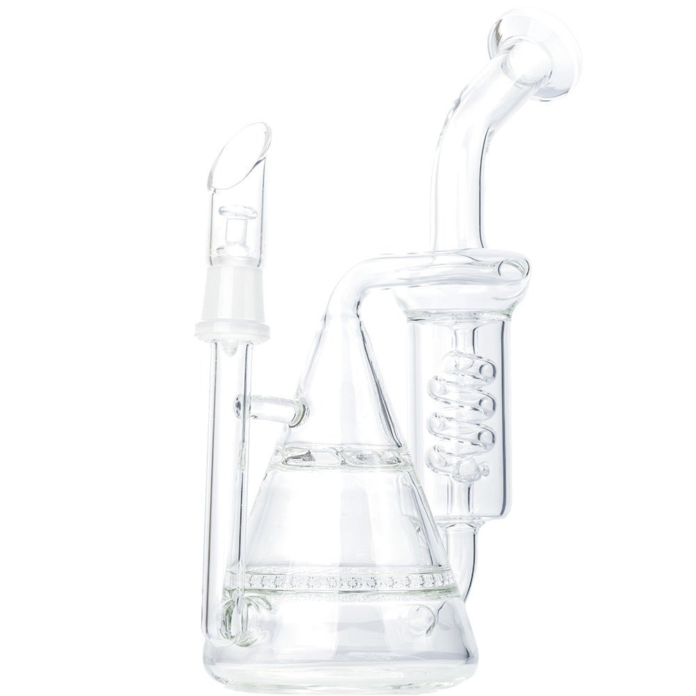 Pyramid Multi-Perc Recycler Glass Bong