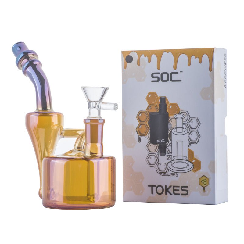 Dual Chamber Dab Rig w/ SOC Tokes Vaporizer Set