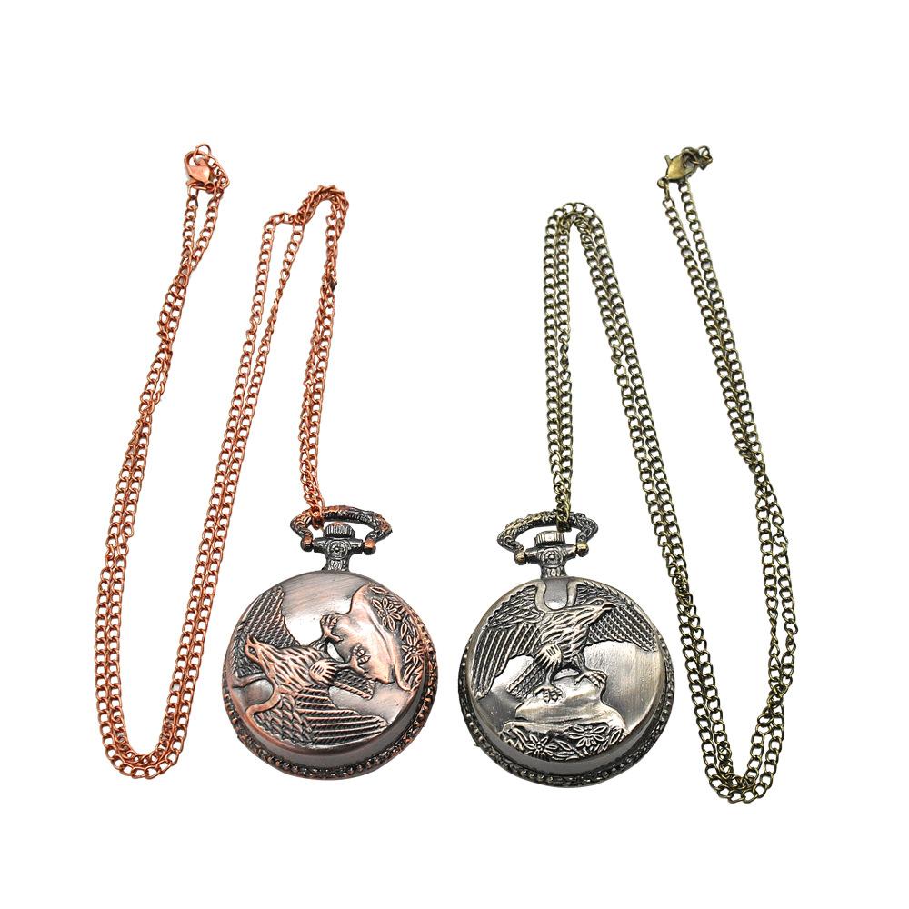 Necklace Hawk Pocket Watch Novelty Herb Grinder 3 Layer 45mm (2 Color)