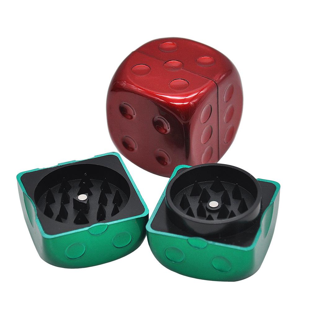 Plastic Dice Weed Grinder 2 layer