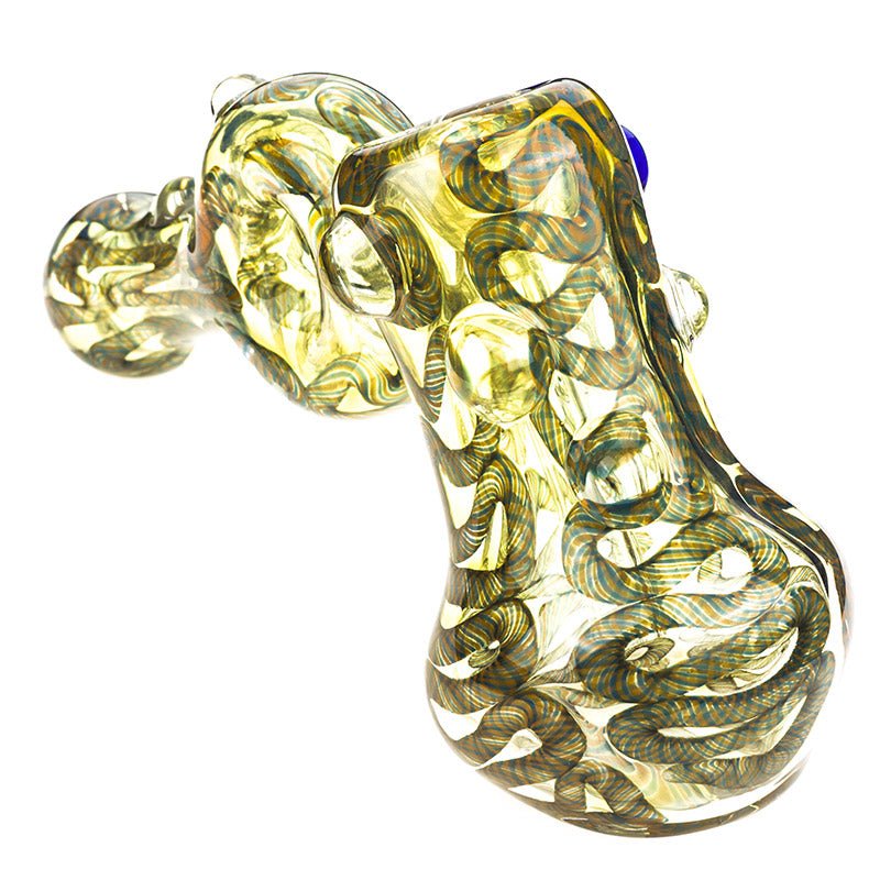 Swirl Fumed Glass Hammer Donut Bubbler