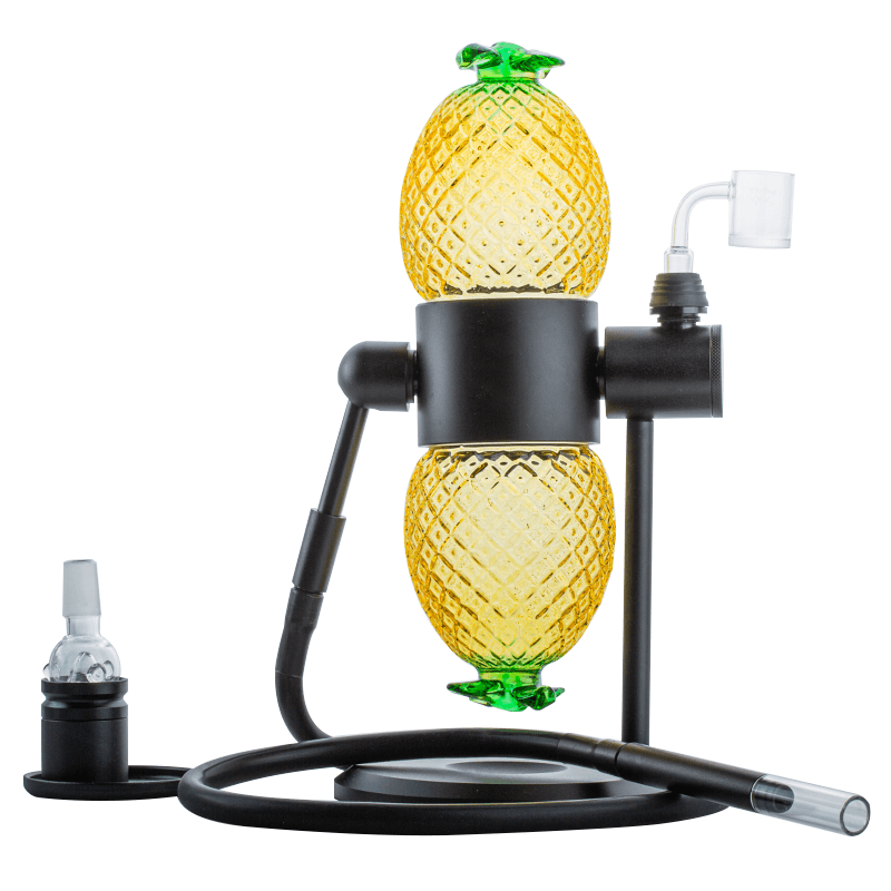Pineapple Gravity Bong w/ Flat Top Quartz Banger Set