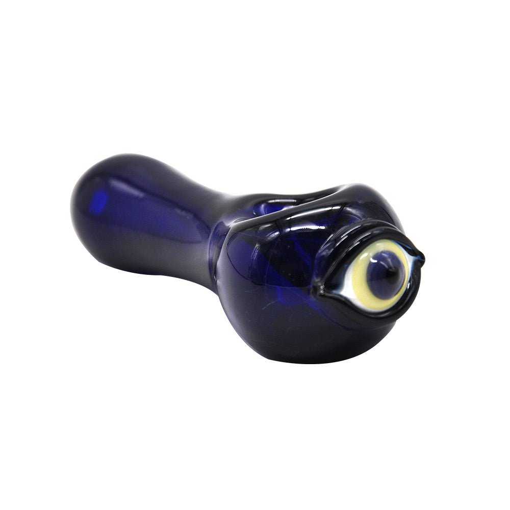 Eye Pattern Glass Spoon Pipe - PuffingBird