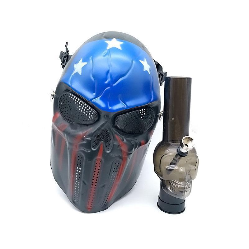 Silicone Chief Full-Coverage Gas Mask with Acrylic Skull Bong