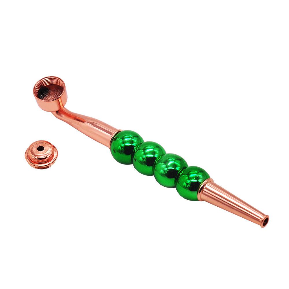 Four Beads Metal Pipe w/ Cap