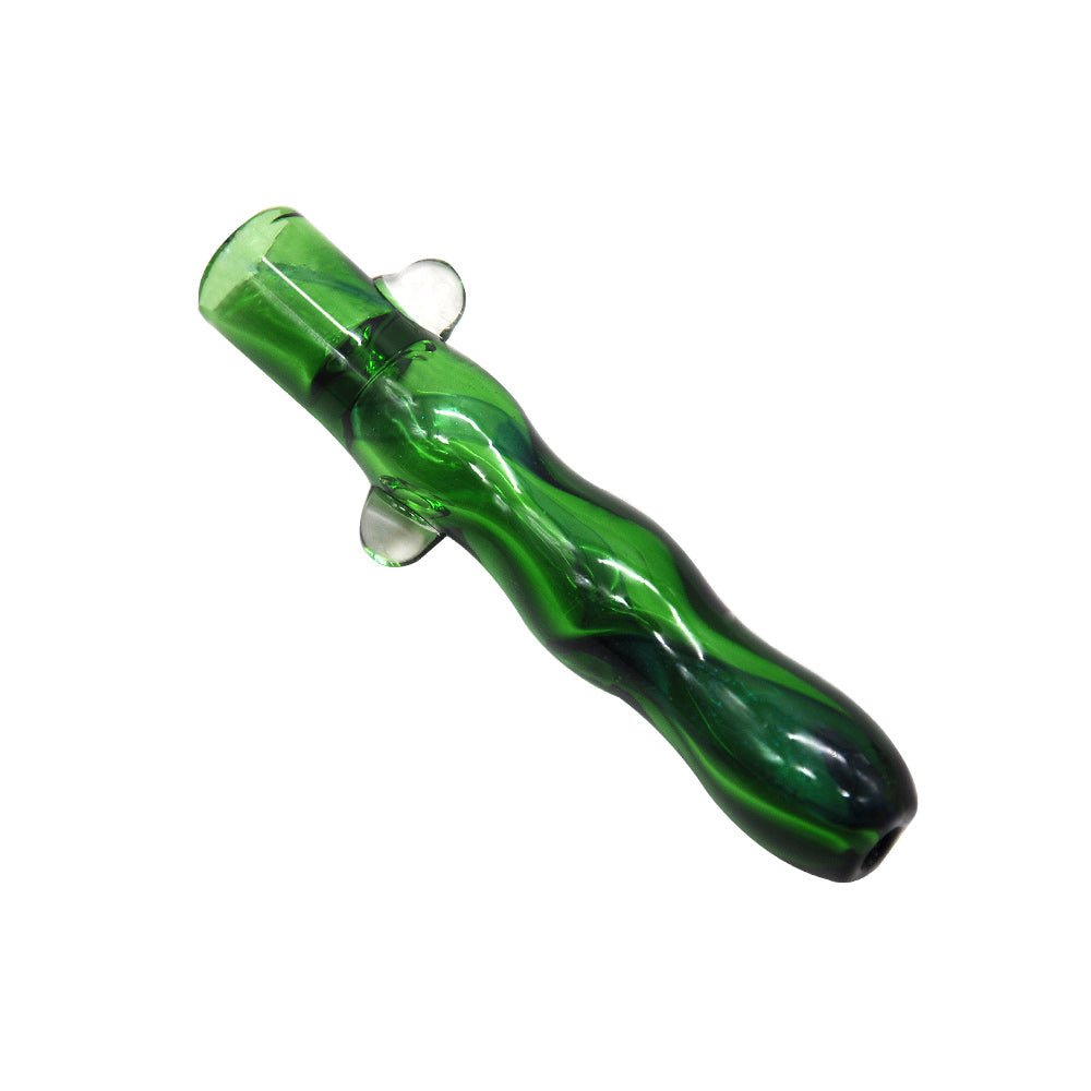 Green Jade One Hitter Glass Pipe - PuffingBird