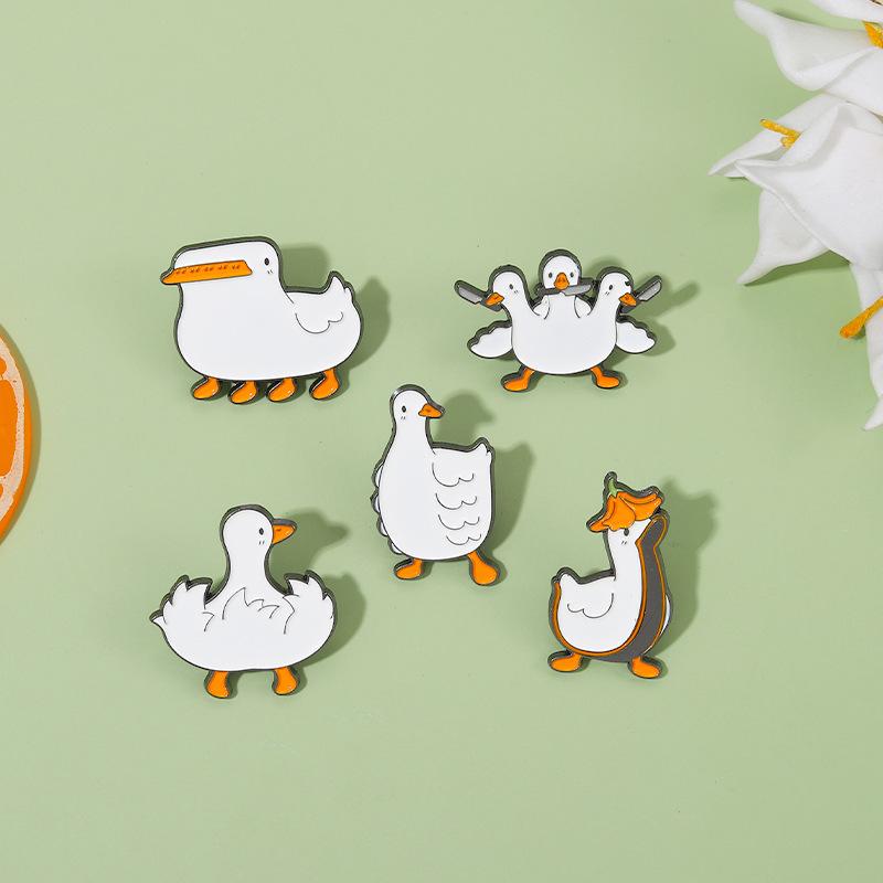 Cute Duck Zinc Alloy Enamel Pin