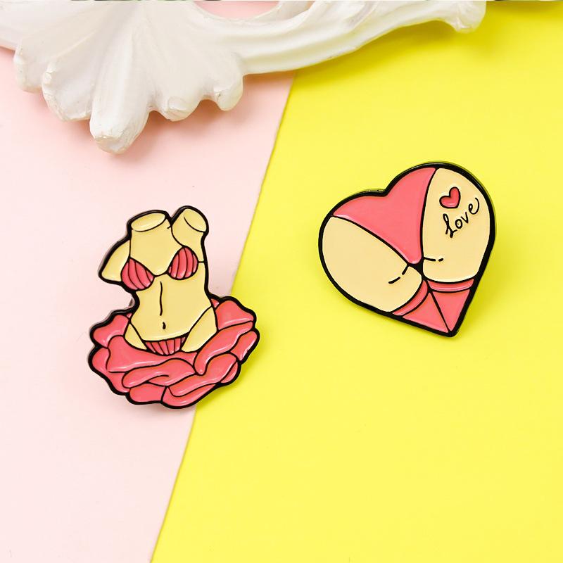 Pink Sex Bikini Enamel Pin