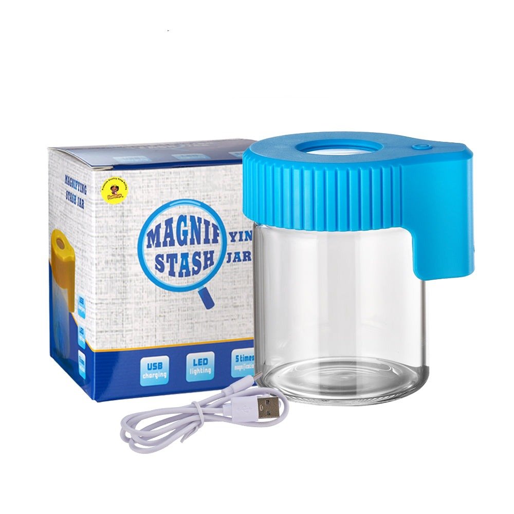 LED Magnification Lid Stash Jar