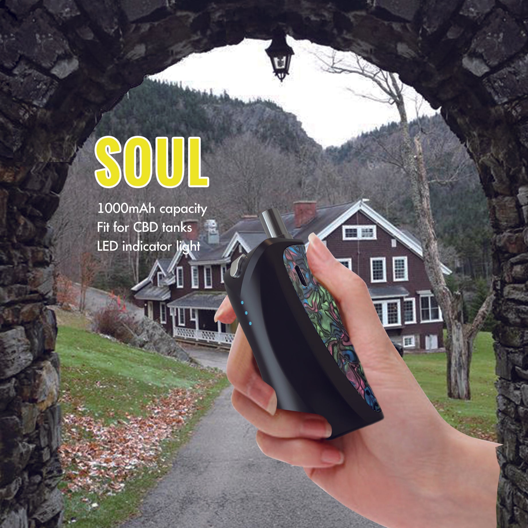 1000mAh Thick Oil Vape Pen Mini Soul Kit
