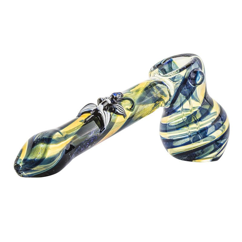 Butterfly Pattern Glass Hammer Bubbler