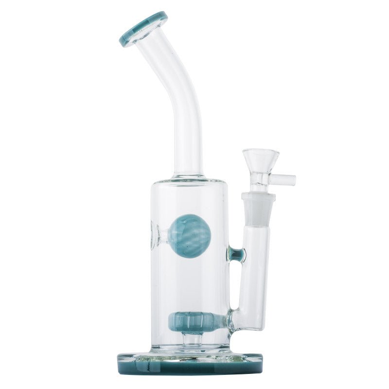 9.4″ Slitted Perc Dab Rig With Blue Ball Inside