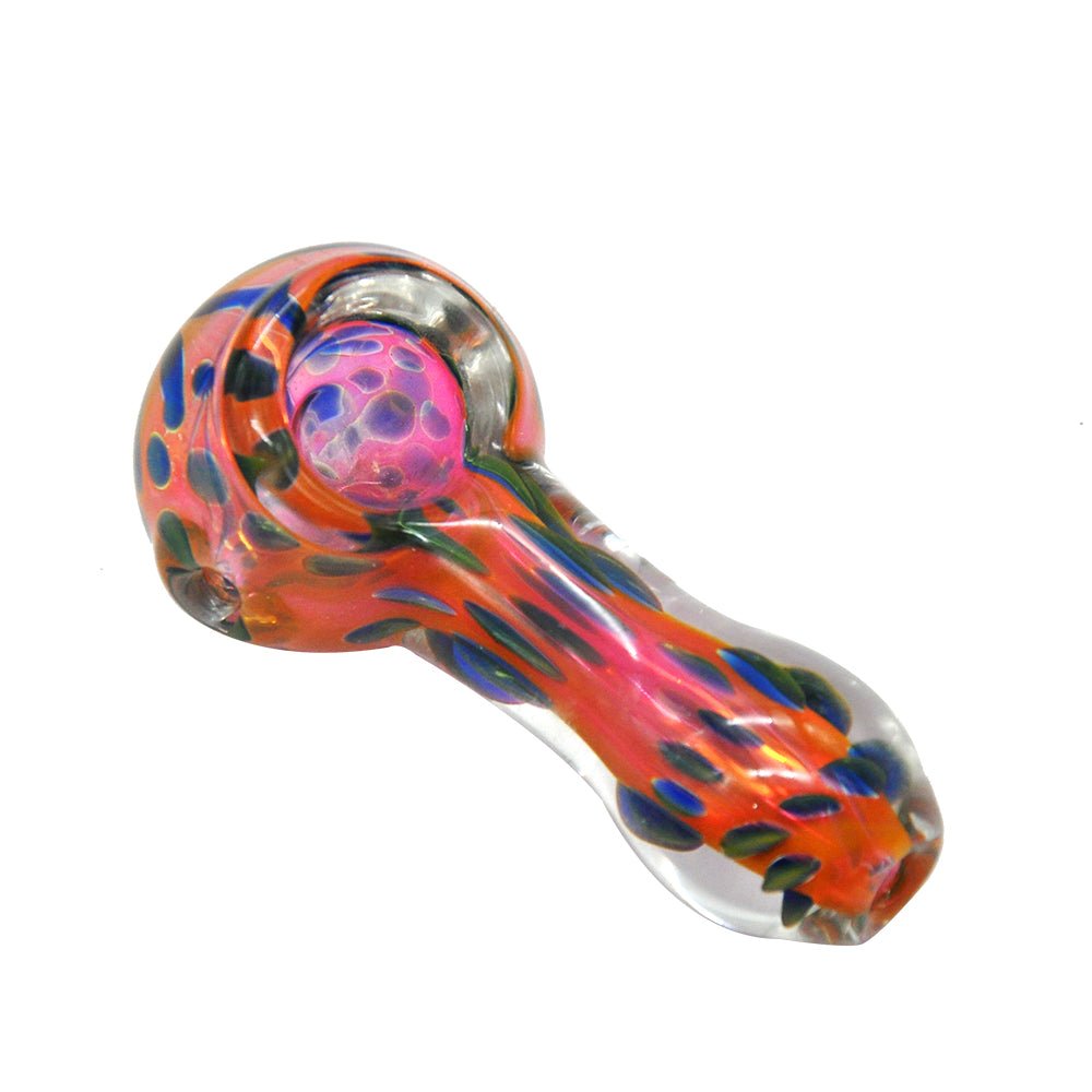 Polka Dot Glass Spoon Pipe - PuffingBird
