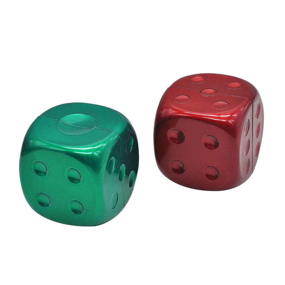 Plastic Dice Weed Grinder 2 layer