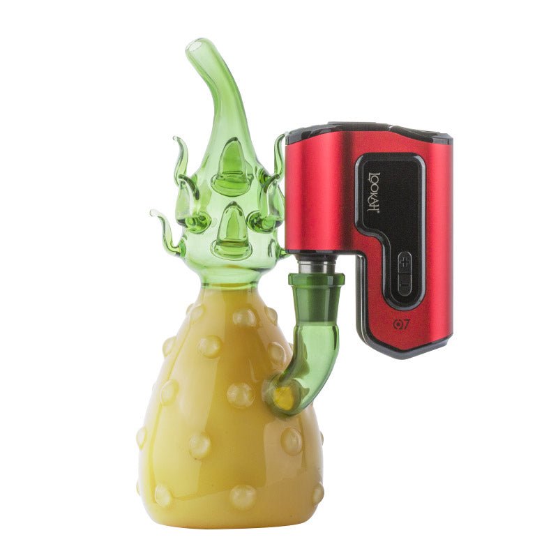 Glass Pineapple Theme Bong w/ Lookah Q7 Electric Dab Nail Set