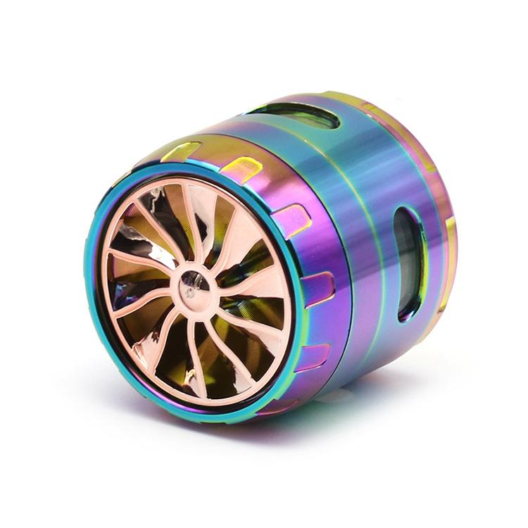 Fan Cover Zinc Alloy Weed Grinder 4 Layer