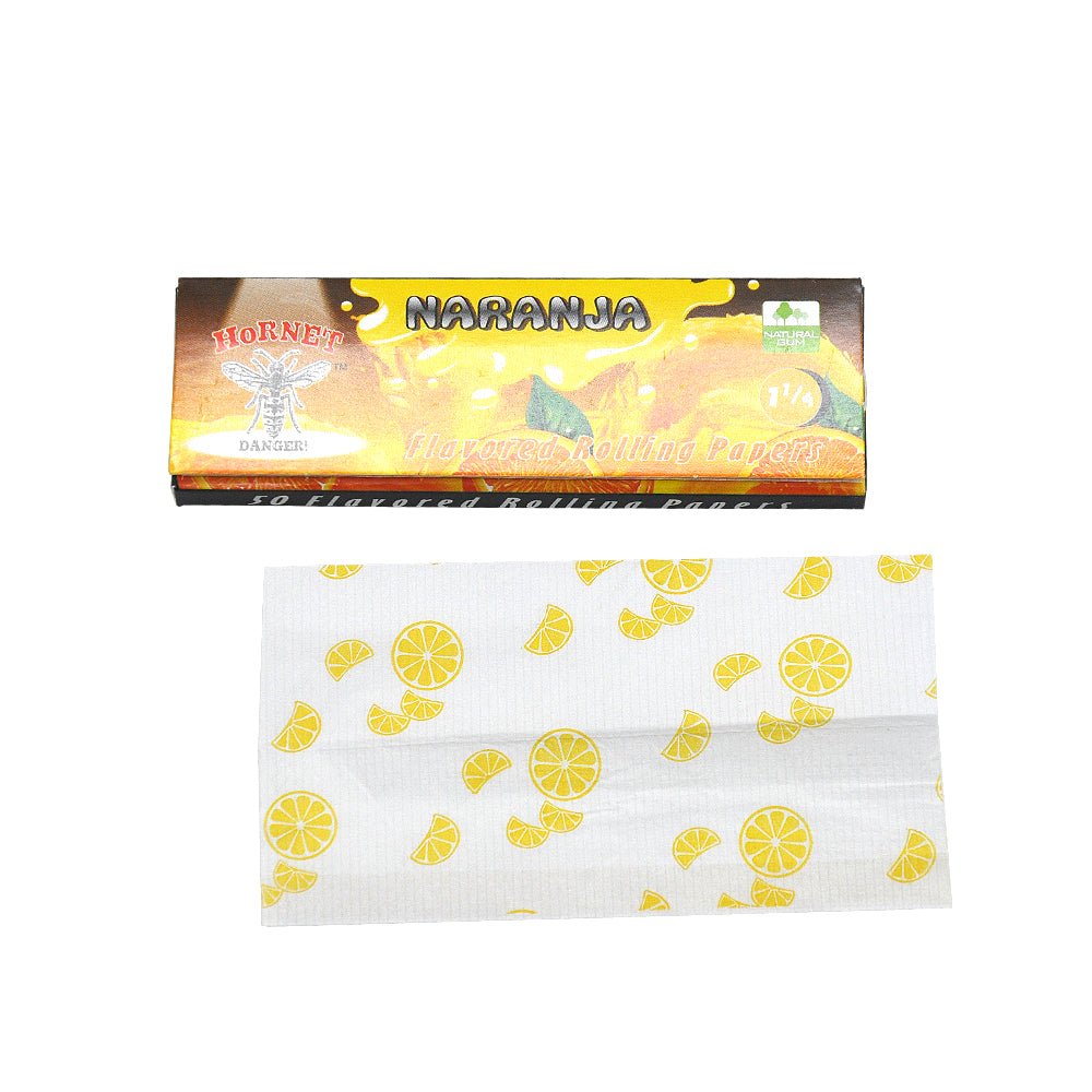 Hornet Naranja Flavored Rolling Paper Box of 50 Booklets/2500 sheets