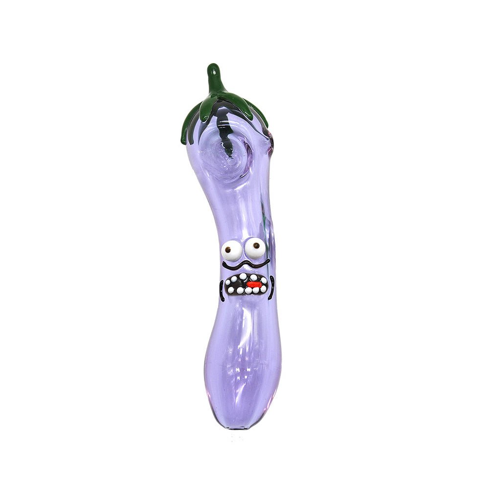 Eggplant Novelty Glass Pipe