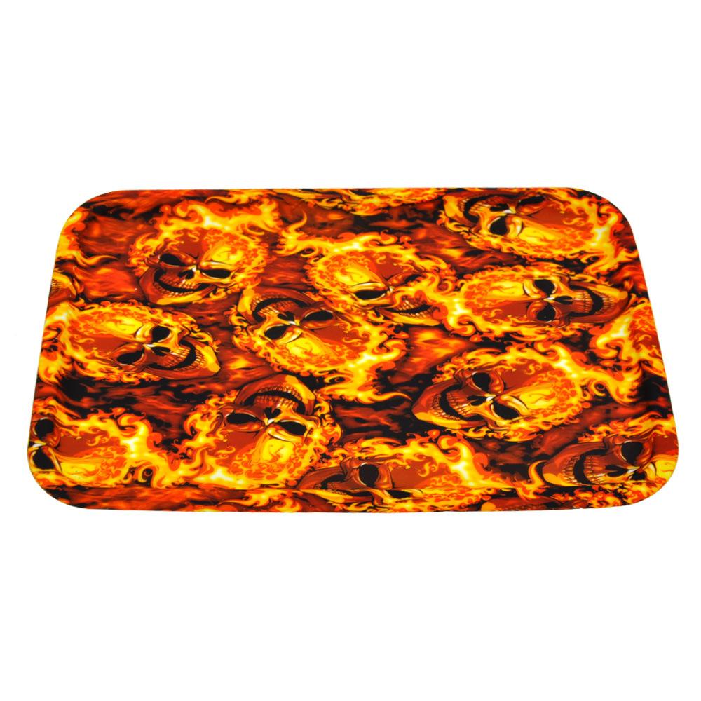 Flame Skull Silicone Cigarette Rolling Tray