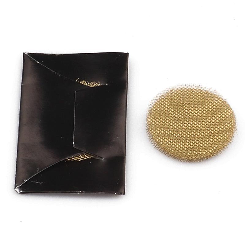 Golden Smoking Pipe and Bong Screen Filters - 100 Packs (5 Screens Each)