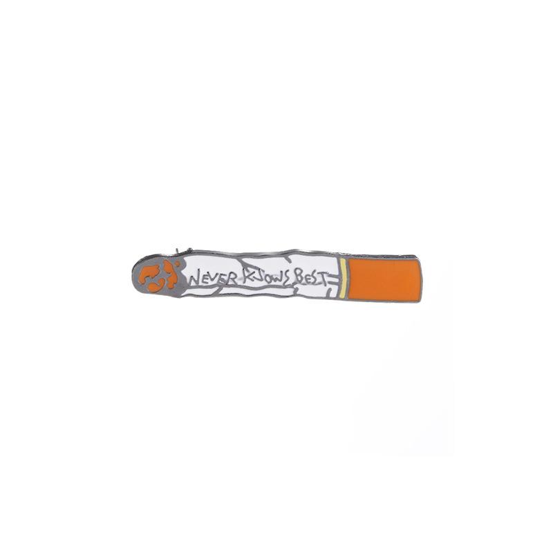 Engraved Cigarette Enamel Pin