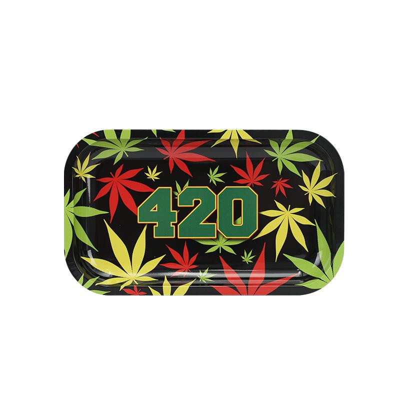 Tinplate Portable Multi Pattern Cigarette Rolling Tray