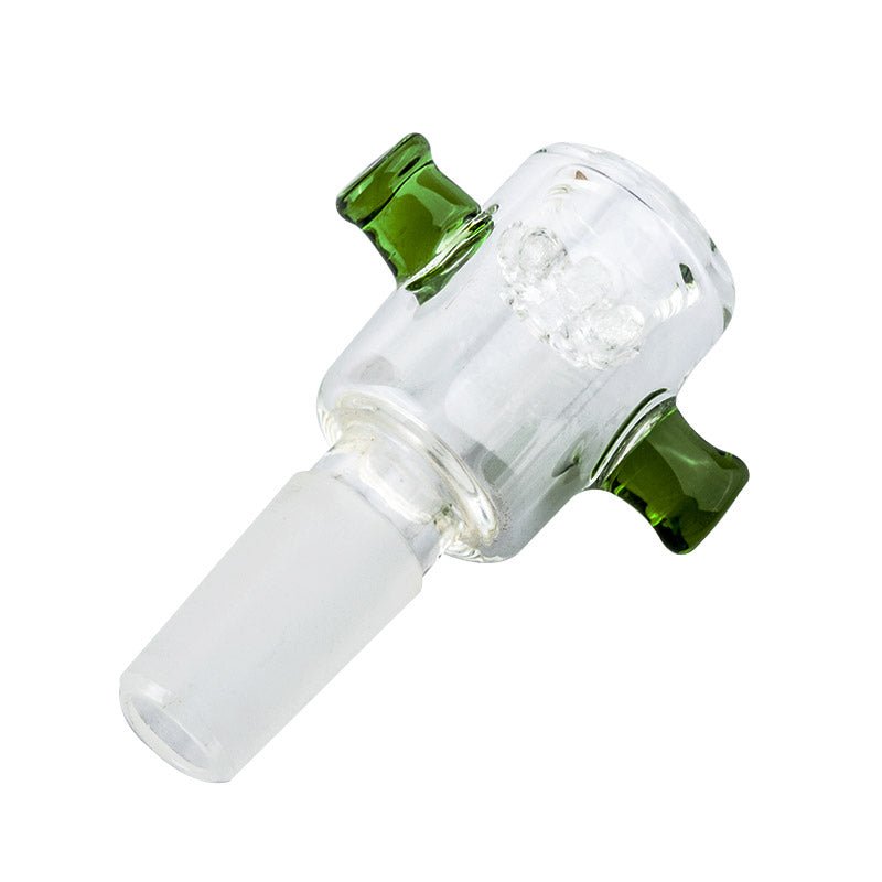 14mm Male Bong Bowl With Green Handles