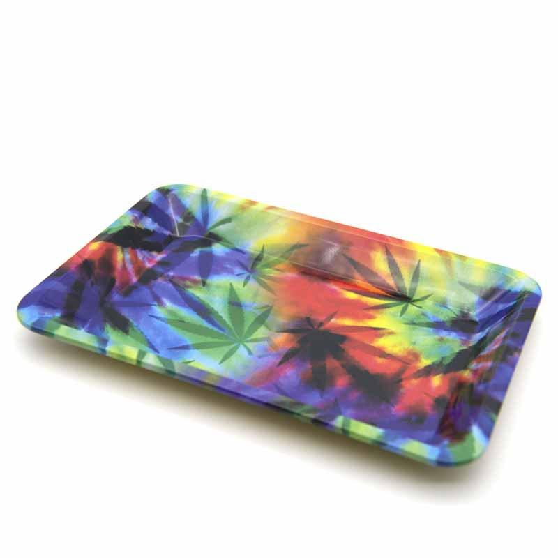 Tinplate Leaf Pattern Portable Rolling Tray