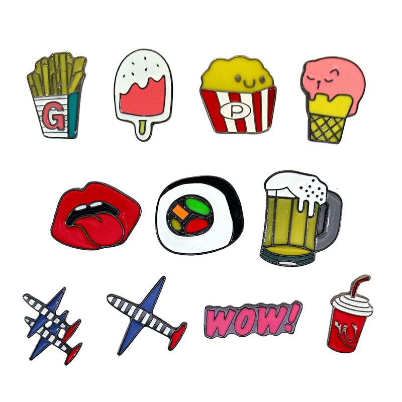 Cartoon Food Enamel Pin