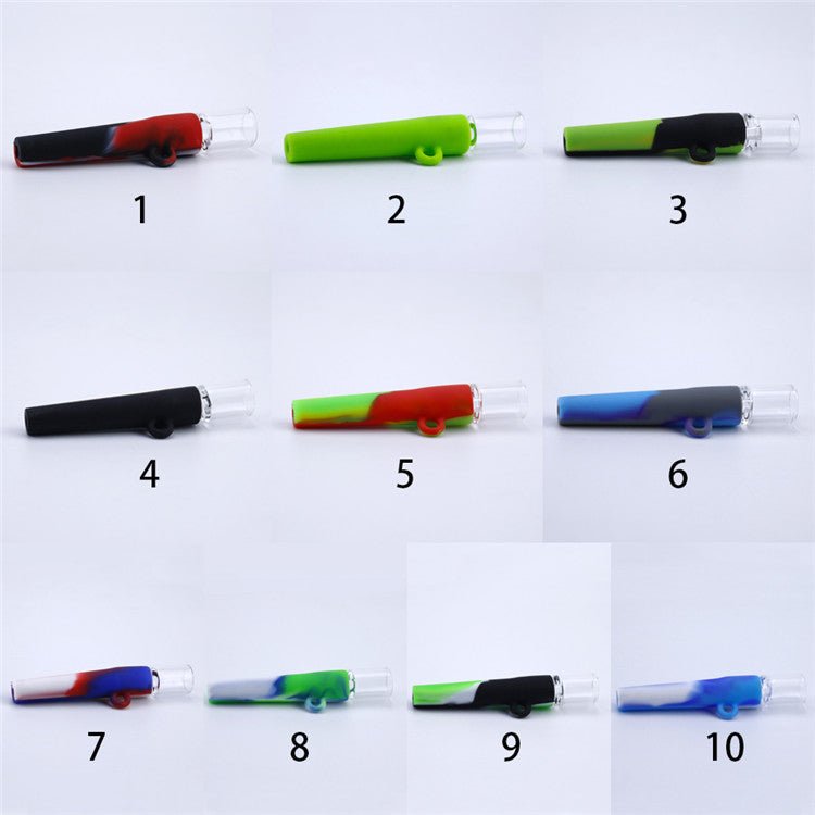 Portable Mini Silicone Hand Pipe With Glass Bowl